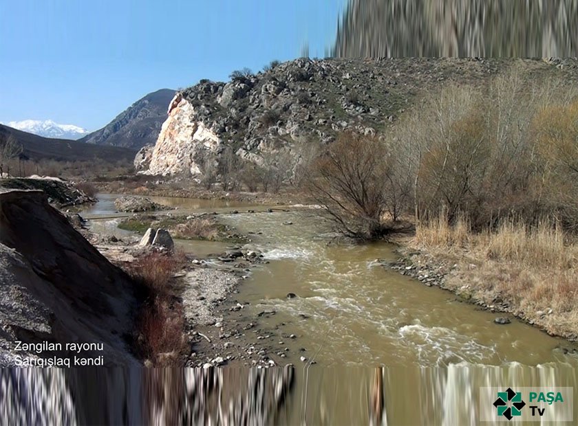 Müdafiə Nazirliyi Zəngilan rayonunun Sarıqışlaq kəndinin şəklini paylaşıb