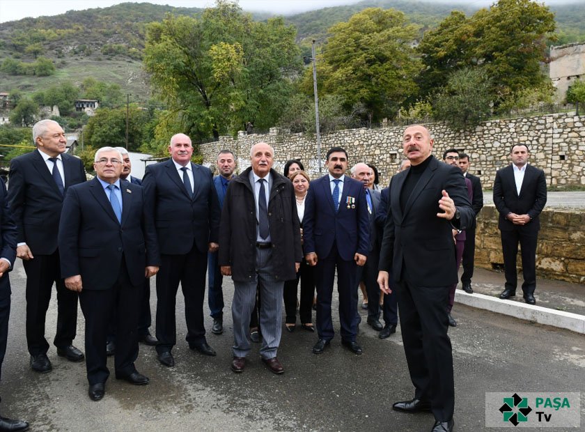 Prezident İlham Əliyev Xocavənd rayonunun Hadrut qəsəbəsinə və Tuğ kəndinə səfər edib