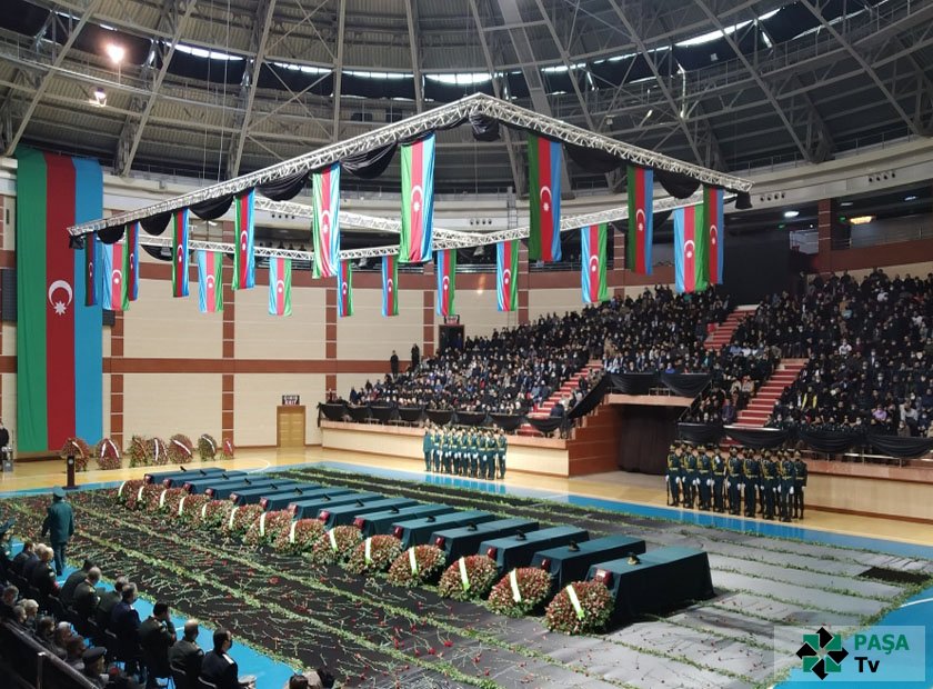 DSX-nin helikopterinin qəzaya uğraması nəticəsində şəhid olan hərbi qulluqçularla vida mərasimi keçirilir