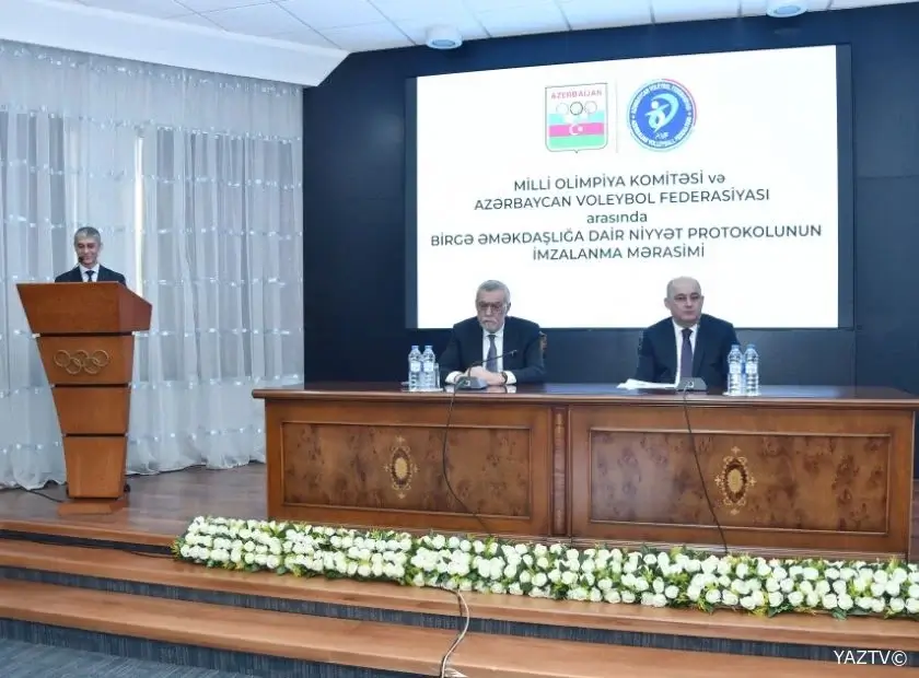 Milli Olimpiya Komitəsi ilə Azərbaycan Voleybol Federasiyası arasında əməkdaşlığa dair niyyət protokolu imzalanıb