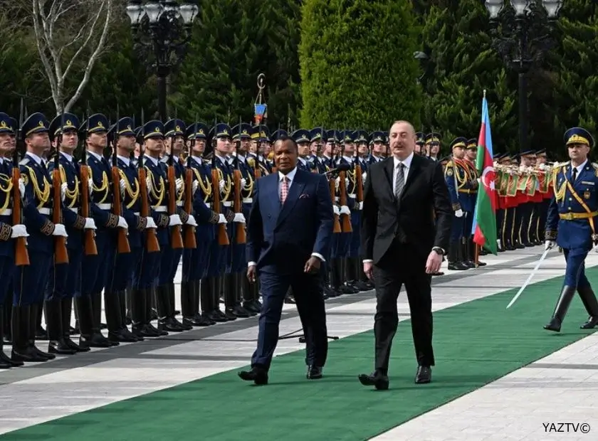Konqo Prezidentinin rəsmi qarşılanma mərasimi olub