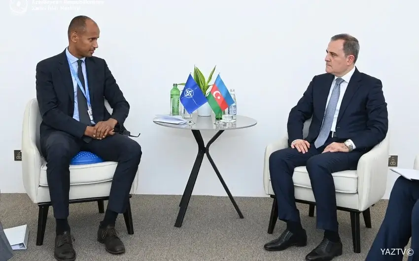 Ceyhun Bayramov NATO baş katibinin köməkçisi ilə görüşüb